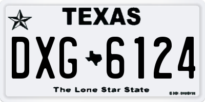TX license plate DXG6124
