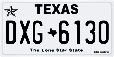 TX license plate DXG6130