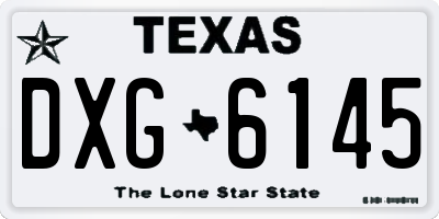 TX license plate DXG6145
