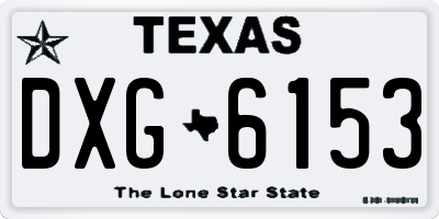 TX license plate DXG6153