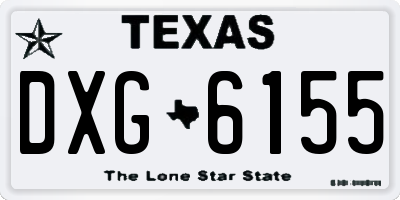 TX license plate DXG6155