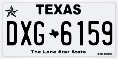 TX license plate DXG6159