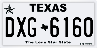 TX license plate DXG6160