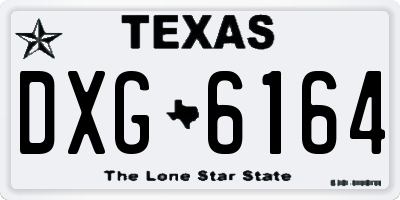 TX license plate DXG6164