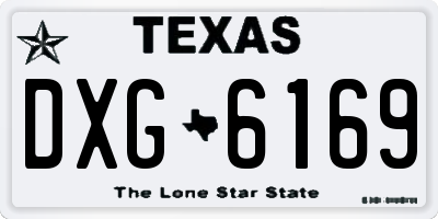 TX license plate DXG6169