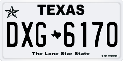TX license plate DXG6170