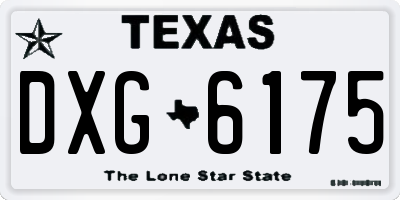 TX license plate DXG6175
