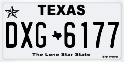 TX license plate DXG6177