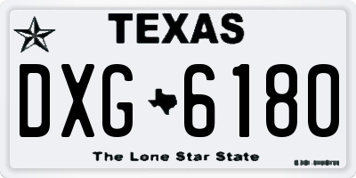 TX license plate DXG6180