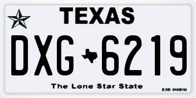 TX license plate DXG6219