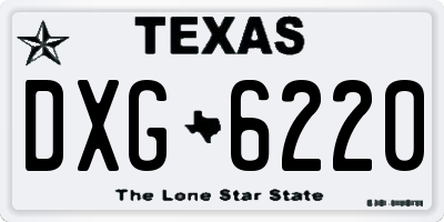 TX license plate DXG6220