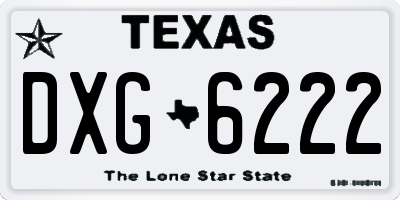 TX license plate DXG6222
