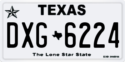 TX license plate DXG6224