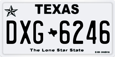 TX license plate DXG6246