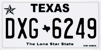 TX license plate DXG6249