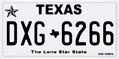 TX license plate DXG6266