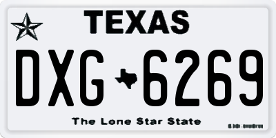 TX license plate DXG6269