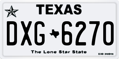 TX license plate DXG6270