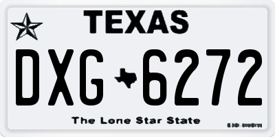 TX license plate DXG6272