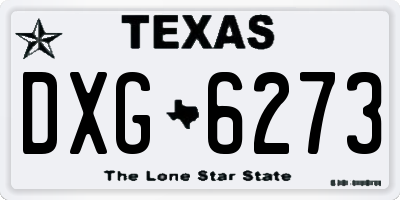 TX license plate DXG6273