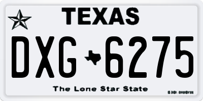 TX license plate DXG6275