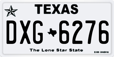 TX license plate DXG6276