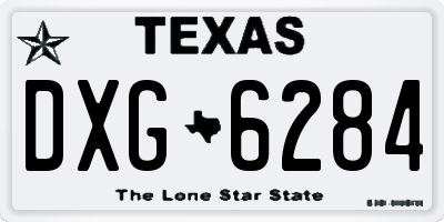 TX license plate DXG6284