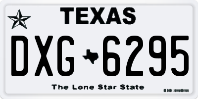 TX license plate DXG6295
