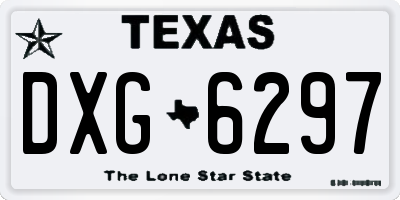 TX license plate DXG6297