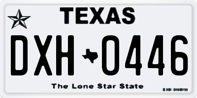 TX license plate DXH0446