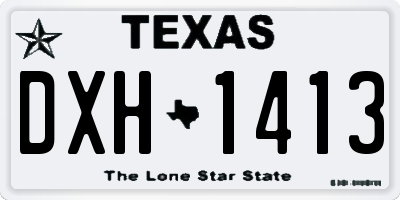 TX license plate DXH1413