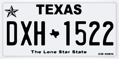 TX license plate DXH1522