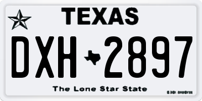 TX license plate DXH2897