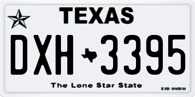 TX license plate DXH3395