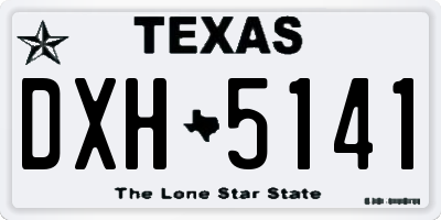 TX license plate DXH5141