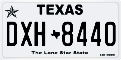 TX license plate DXH8440
