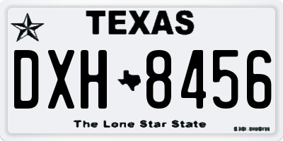 TX license plate DXH8456