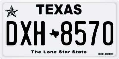 TX license plate DXH8570