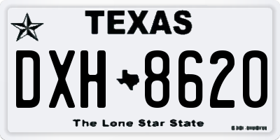 TX license plate DXH8620