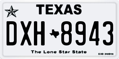 TX license plate DXH8943