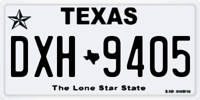 TX license plate DXH9405