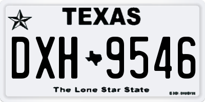 TX license plate DXH9546