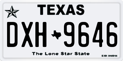 TX license plate DXH9646