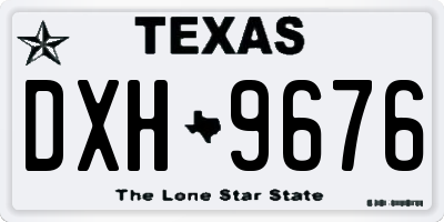 TX license plate DXH9676