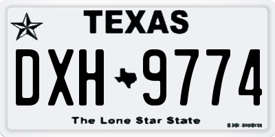 TX license plate DXH9774