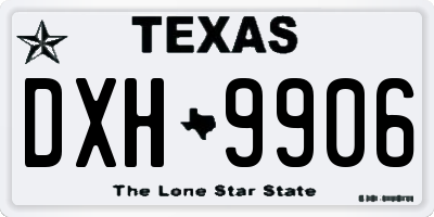 TX license plate DXH9906