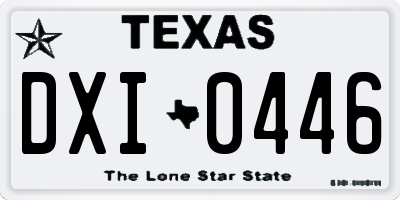 TX license plate DXI0446