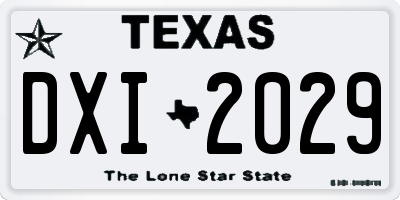 TX license plate DXI2029