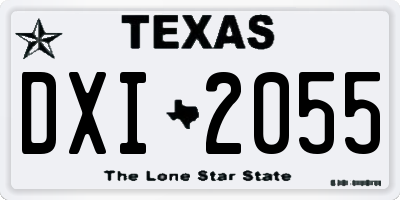 TX license plate DXI2055