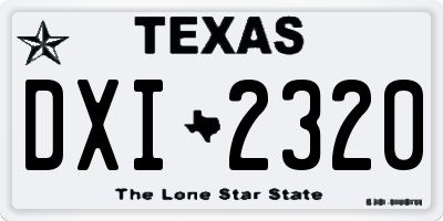 TX license plate DXI2320